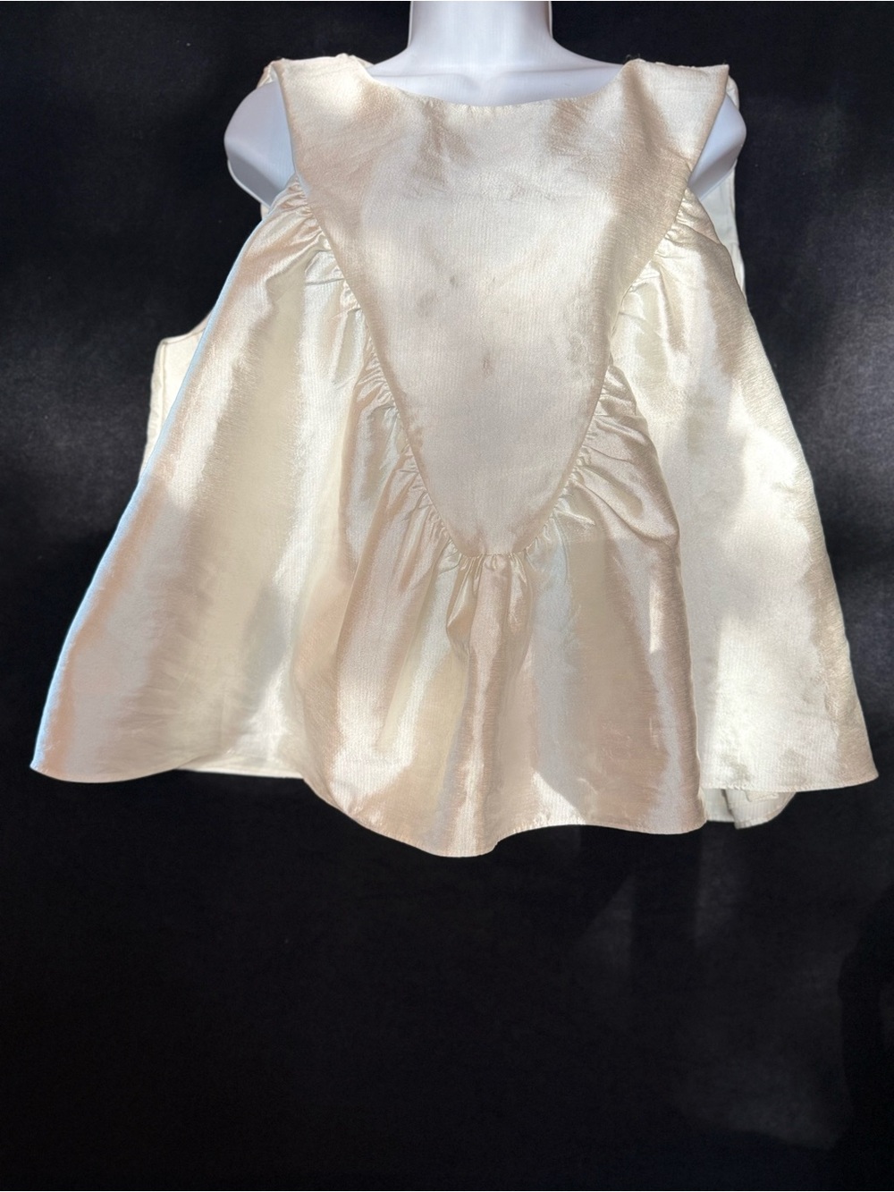 Bridal Ivory Satin Blouse - Soft Shimmer